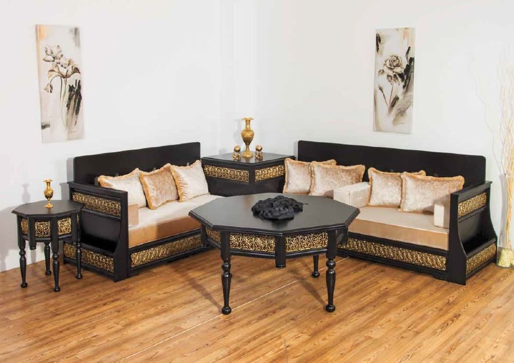 Chaises longues - ENSEMBLE DE SALON EN BOIS - HELENA WOOD ART