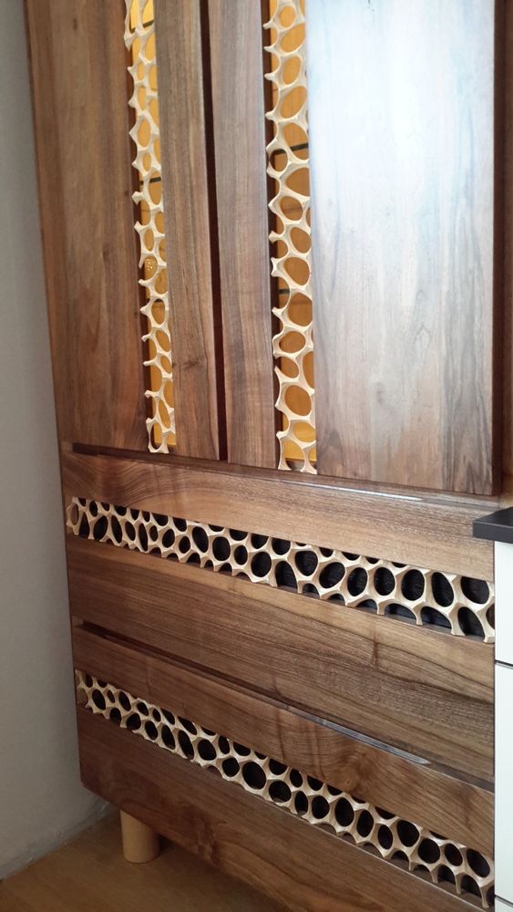 Sideboards - Sculptured piece of furniture to walnut and ash tree - SÉBASTIEN PANIS