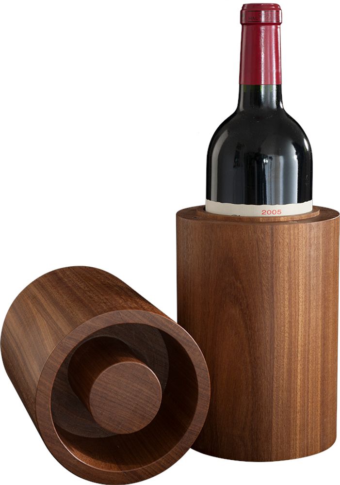 Design objects - Cylinder in Afrormosia with Upper Groove - ARTDIVIN