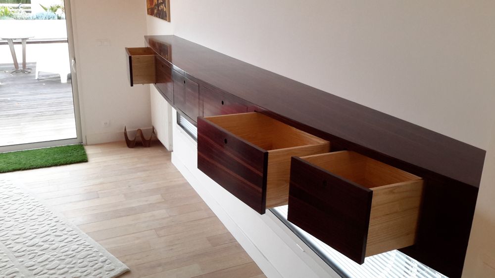 Console table - furniture in rosewood of india - SÉBASTIEN PANIS