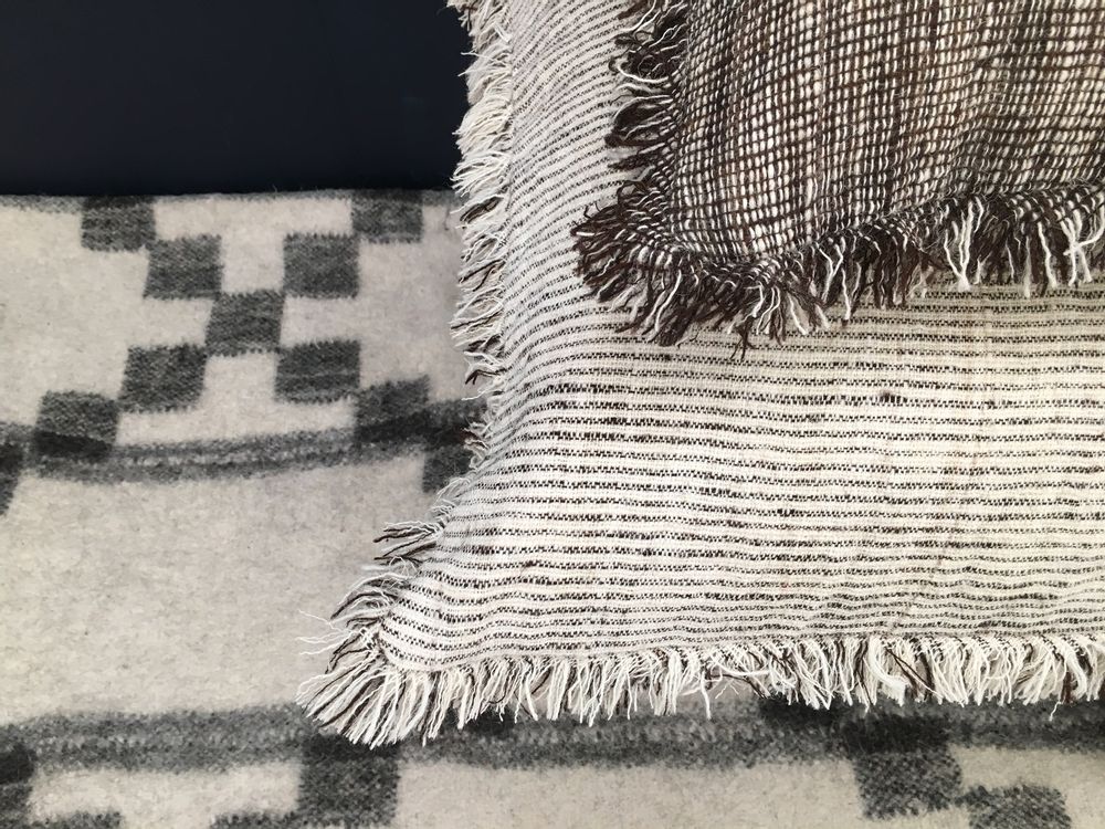 Fabric cushions - Desi Naturals Hand Woven Wool Cushions - STITCH BY STITCH
