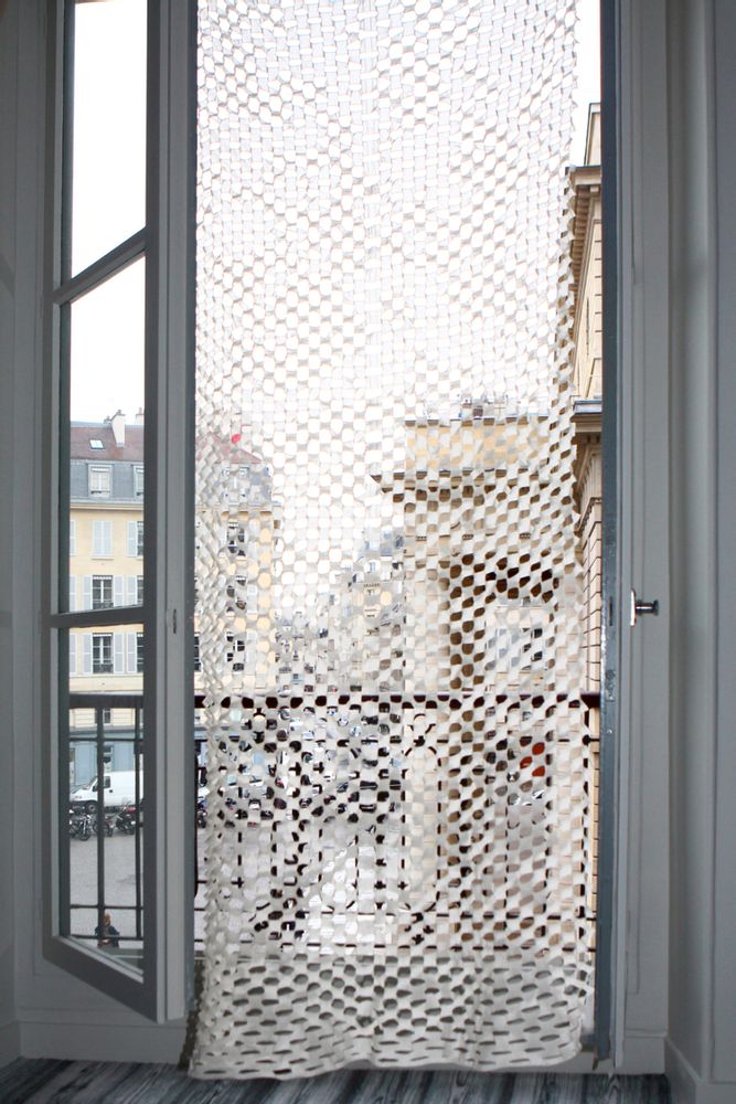 Rideaux et voilages - "ORIGAMI", Foulard en Soie, Rideau en Coton Bio - KEIKO KUROISHI