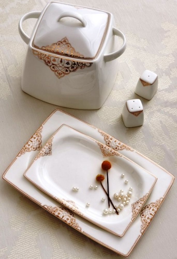 Assiettes de réception - Fine Pearl Gold Magic - KARACA PORCELAIN