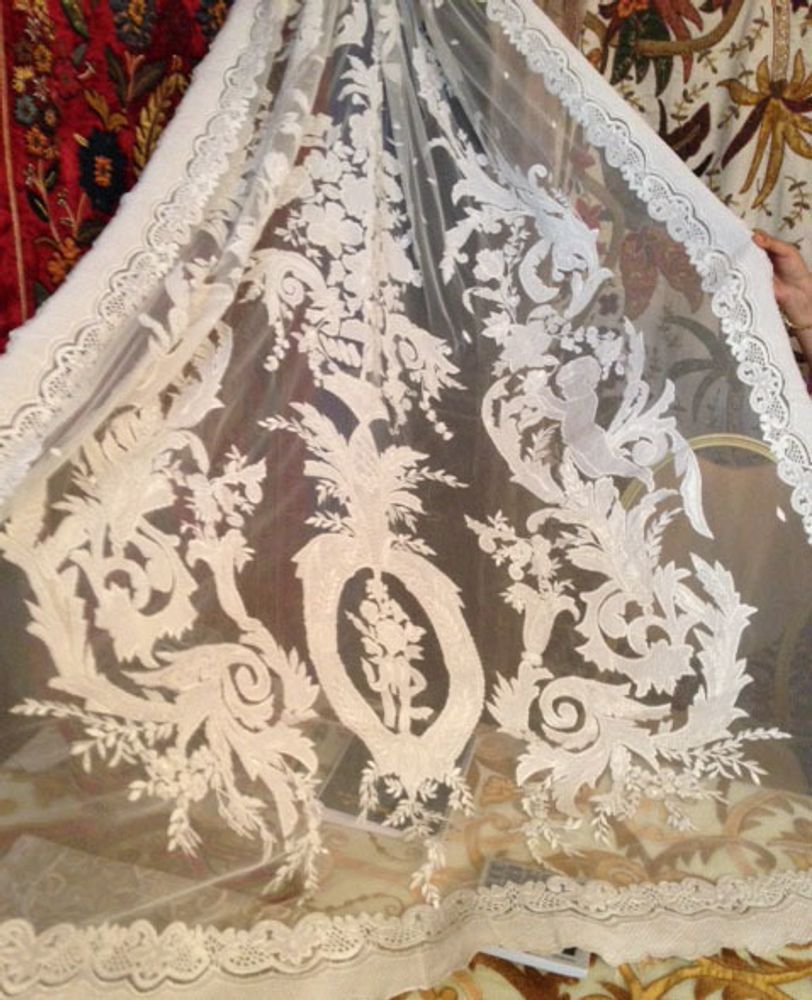 Curtains and window coverings - White - French Curtains / Embroidered Curtains - PASSIONHOMES BY SARLA ANTIQUES