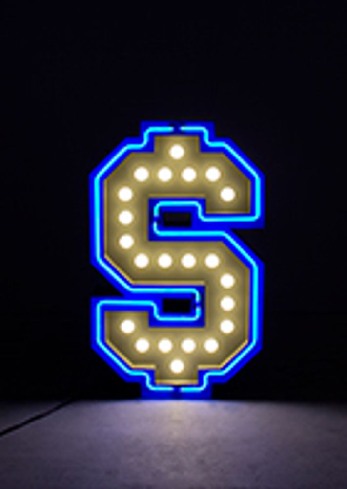 Éclairage LED - Panneau Dollar | Lampe Graphique - DELIGHTFULL