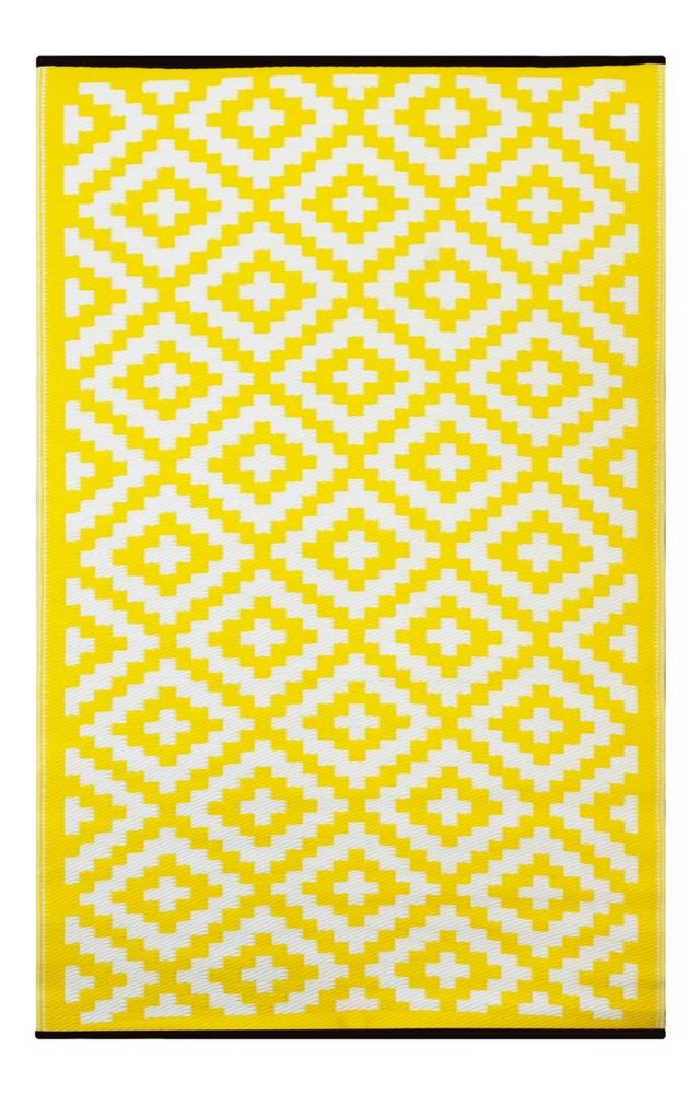 Tapis contemporains -  Nirvana Tapis jaune Blanc - OUTDOOR RUGS / TAPIS D' EXTERIEUR