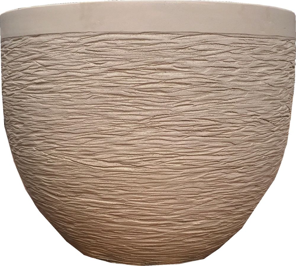 Accessoires de déco extérieure - VASE LISA 2 TERRE NOIRE STRIEE - POTERIE DE LA MADELEINE