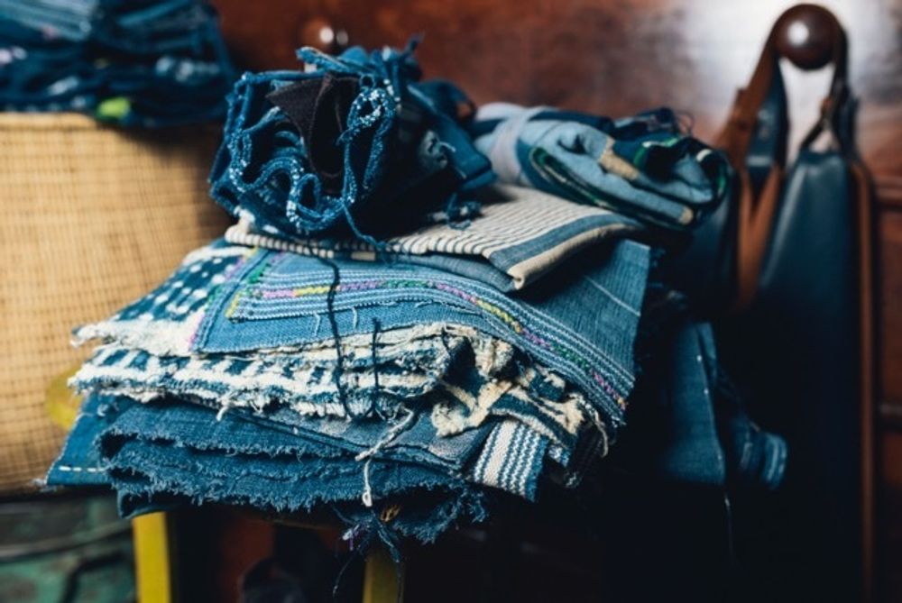 Pièces uniques - Tissu Indigo. - IXCASALA
