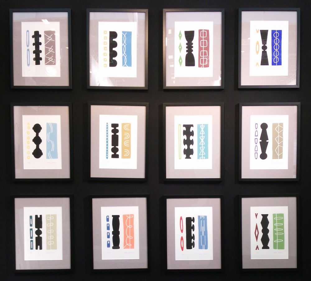 Frames - Engravings 30 cm x 40 cm untitled No. 1 to No. 12 - FOUCHER-POIGNANT