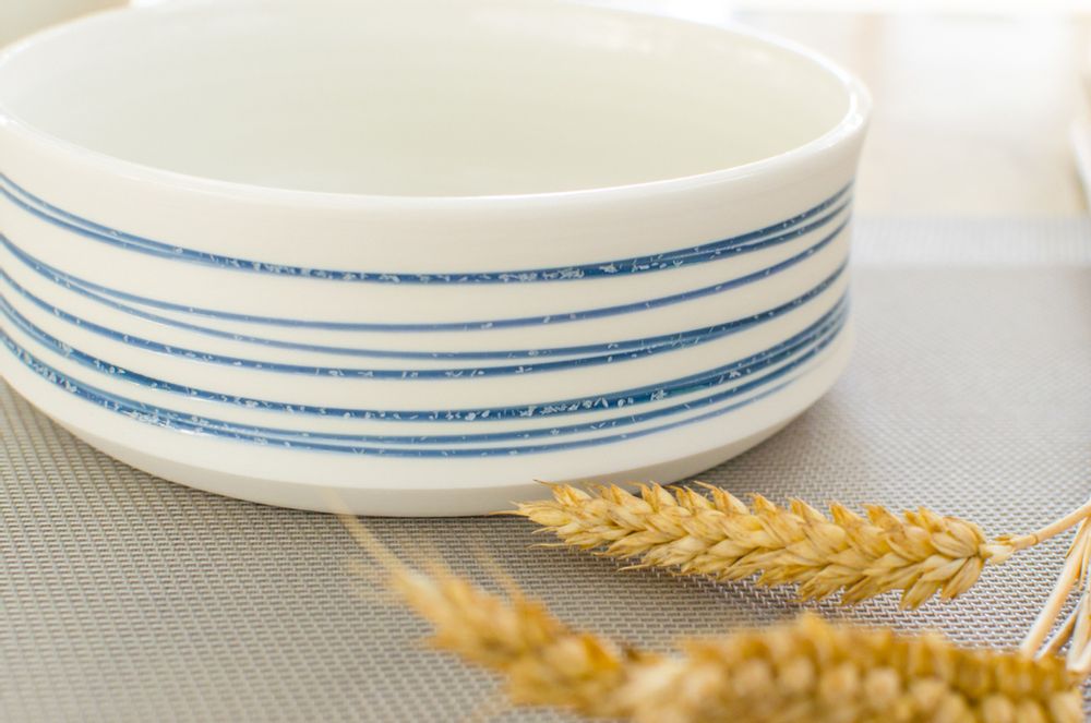 Plats et saladiers - Plat creux en porcelaine Spirale - OZECLORE