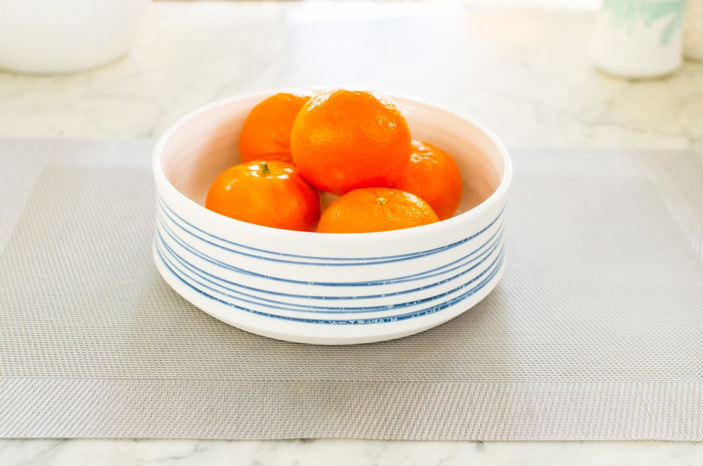 Plats et saladiers - Plat creux en porcelaine Spirale - OZECLORE