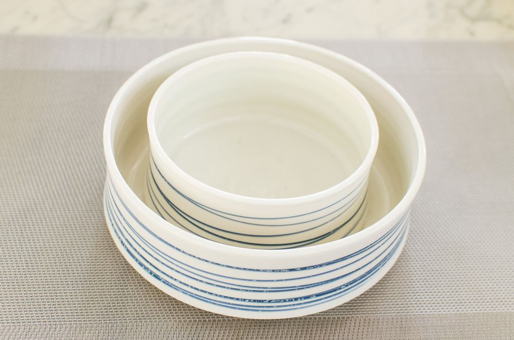 Plats et saladiers - Plat creux en porcelaine Spirale - OZECLORE