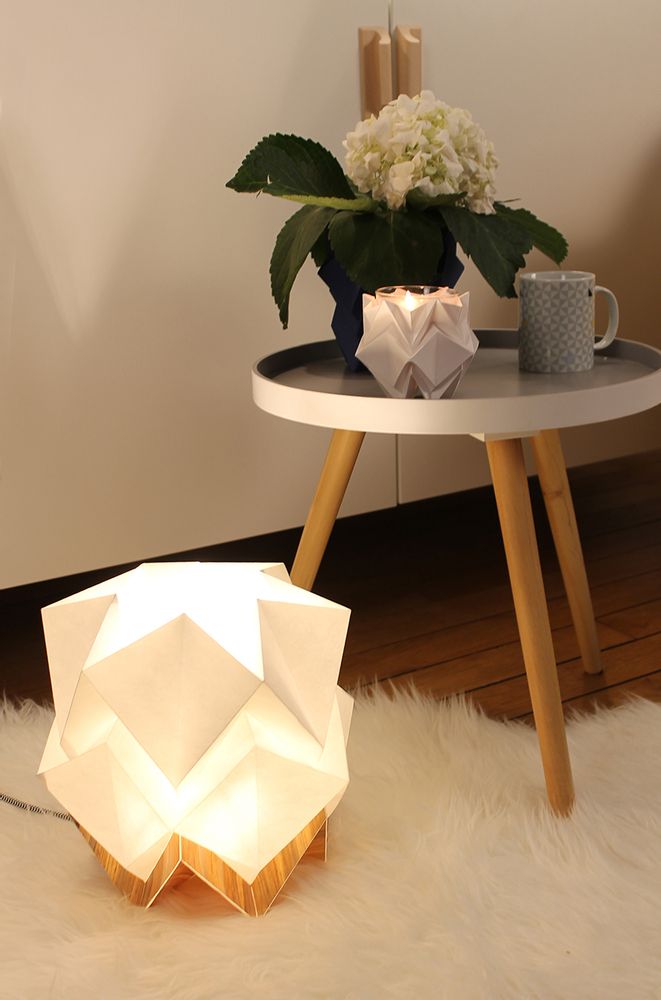 Objets design - Lampe de table HIKARI ECO WOOD - TEDZUKURI ATELIER