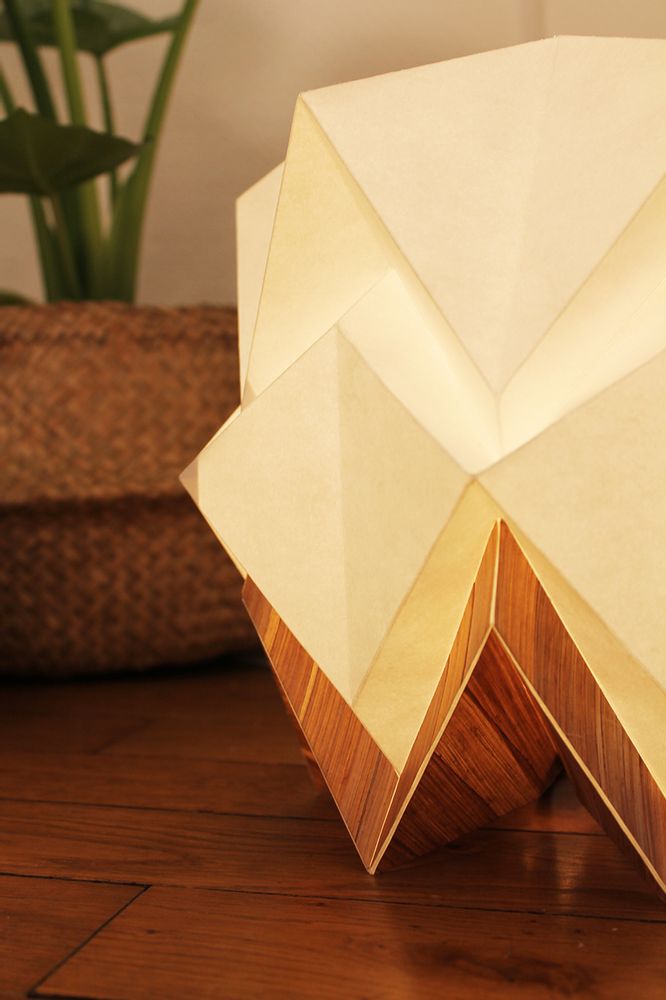 Objets design - Lampe de table HIKARI ECO WOOD - TEDZUKURI ATELIER