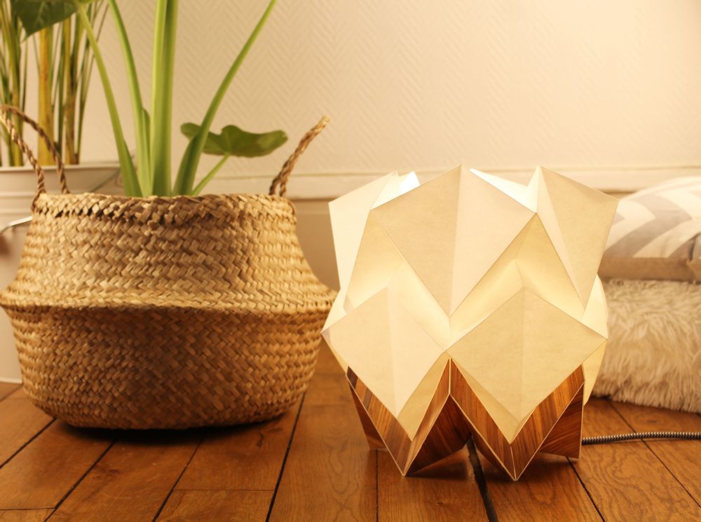 Objets design - Lampe de table HIKARI ECO WOOD - TEDZUKURI ATELIER
