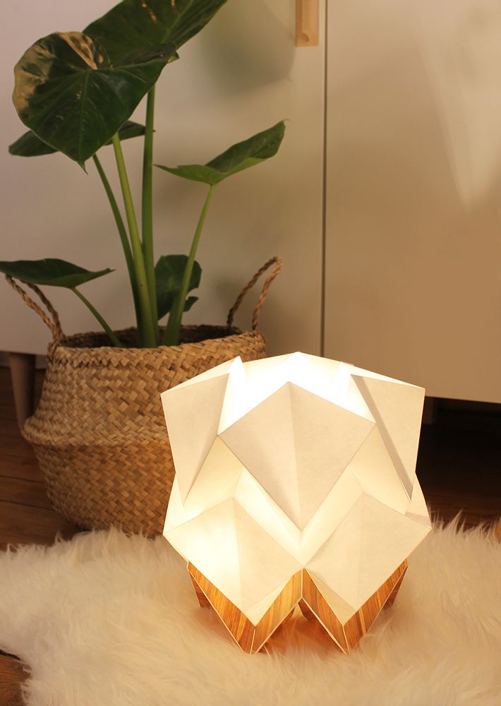 Objets design - Lampe de table HIKARI ECO WOOD - TEDZUKURI ATELIER