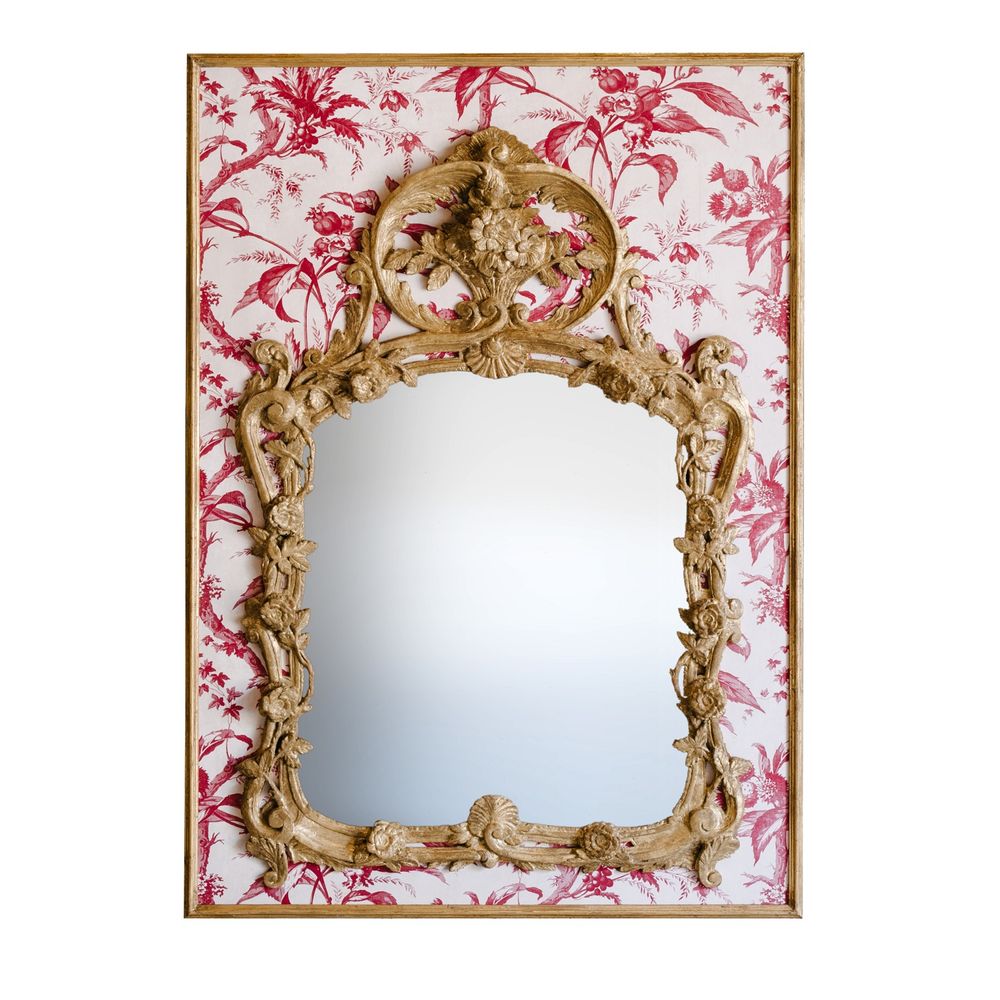 Miroirs - MIROIR LOUIS XV SUR TOILE DE JOUY - ELUSIO