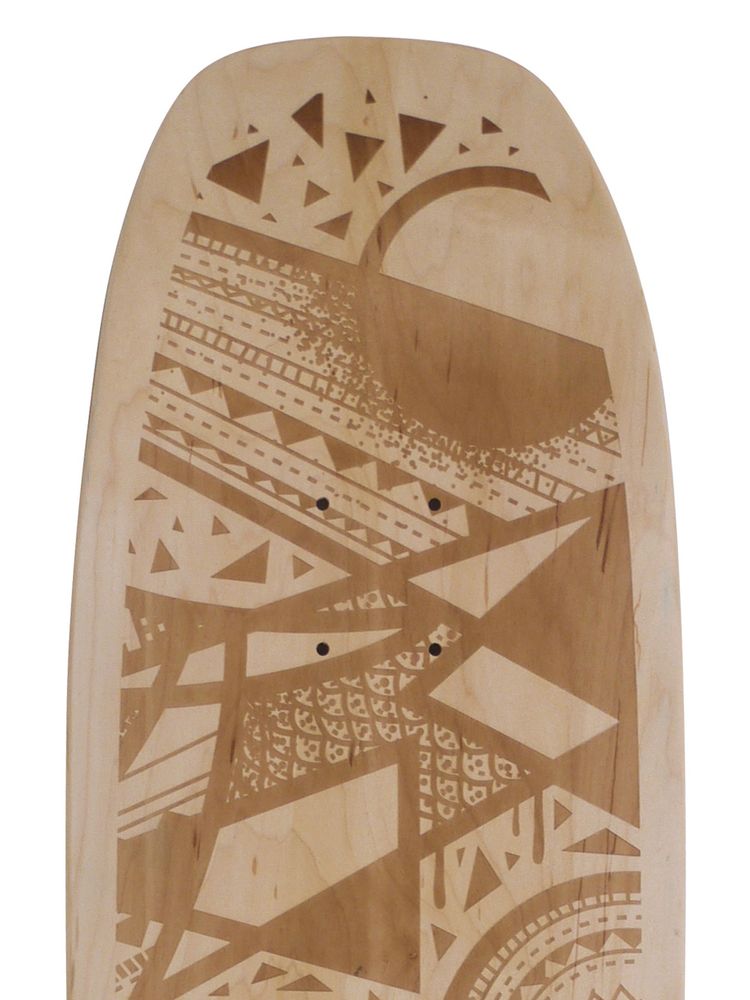 Decorative wall frescoes - Laser engraved skateboard - Le Shape x Tim Marsh - LE SHAPE SKATEBOARDS