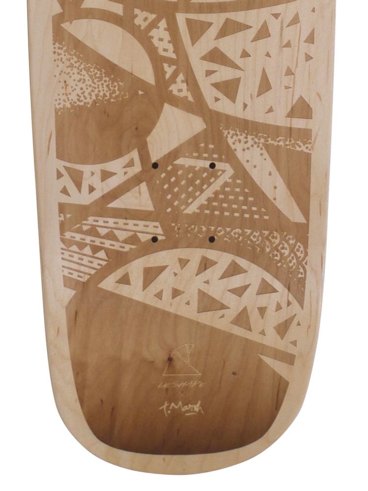 Decorative wall frescoes - Laser engraved skateboard - Le Shape x Tim Marsh - LE SHAPE SKATEBOARDS