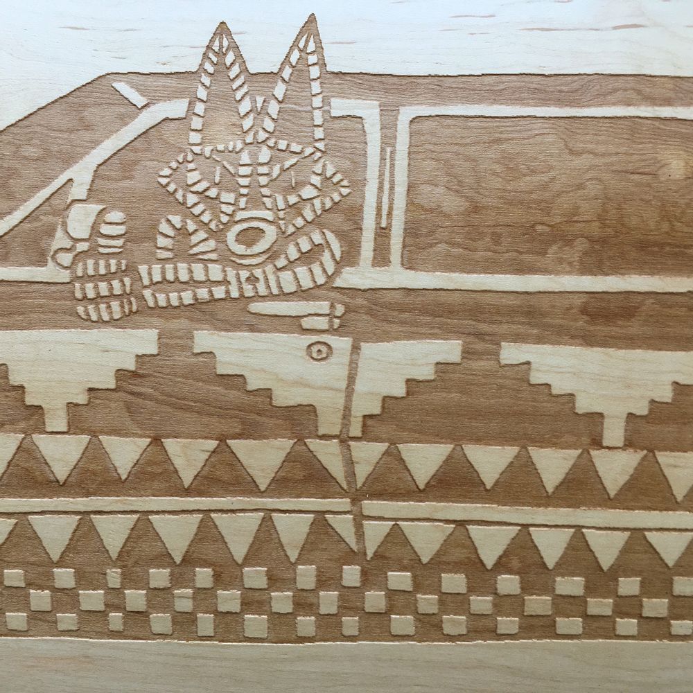 Decorative objects - Laser engraved skateboard - Le Shape x Mike Kershnar - LE SHAPE SKATEBOARDS