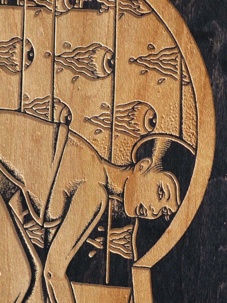 Decorative objects - Laser engraved skateboards - Le Shape x Chopping Jerks - LE SHAPE SKATEBOARDS