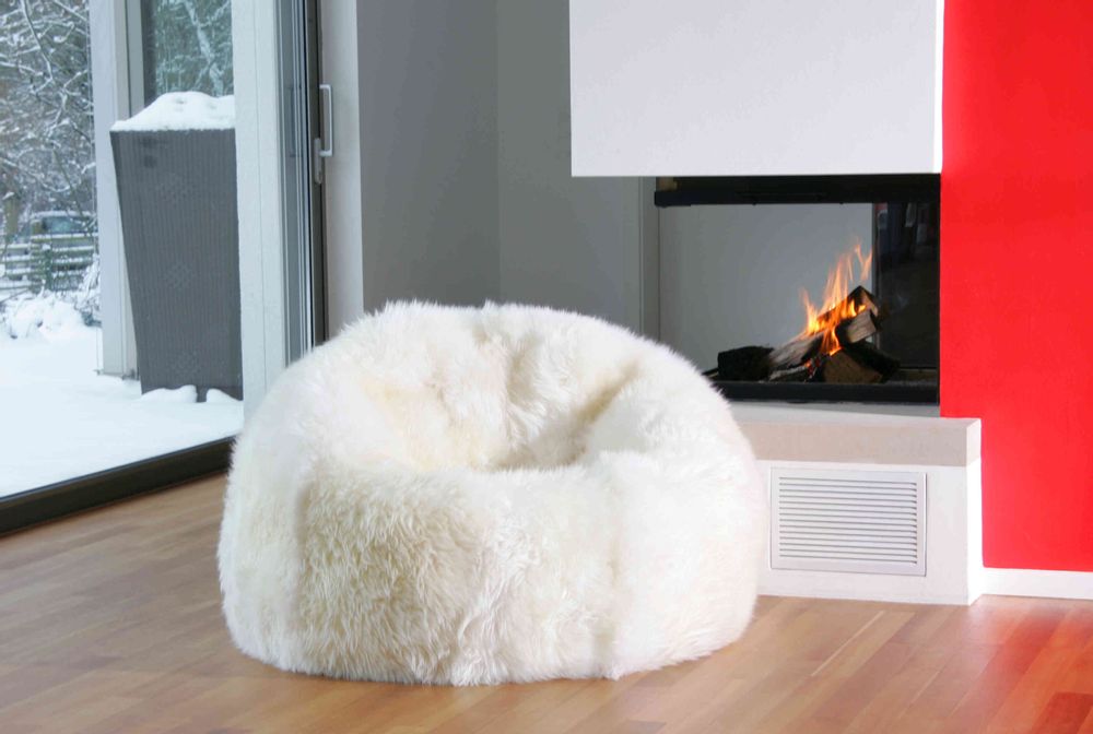 Pièces uniques - Pouf en peau de mouton - FIBRE BY AUSKIN