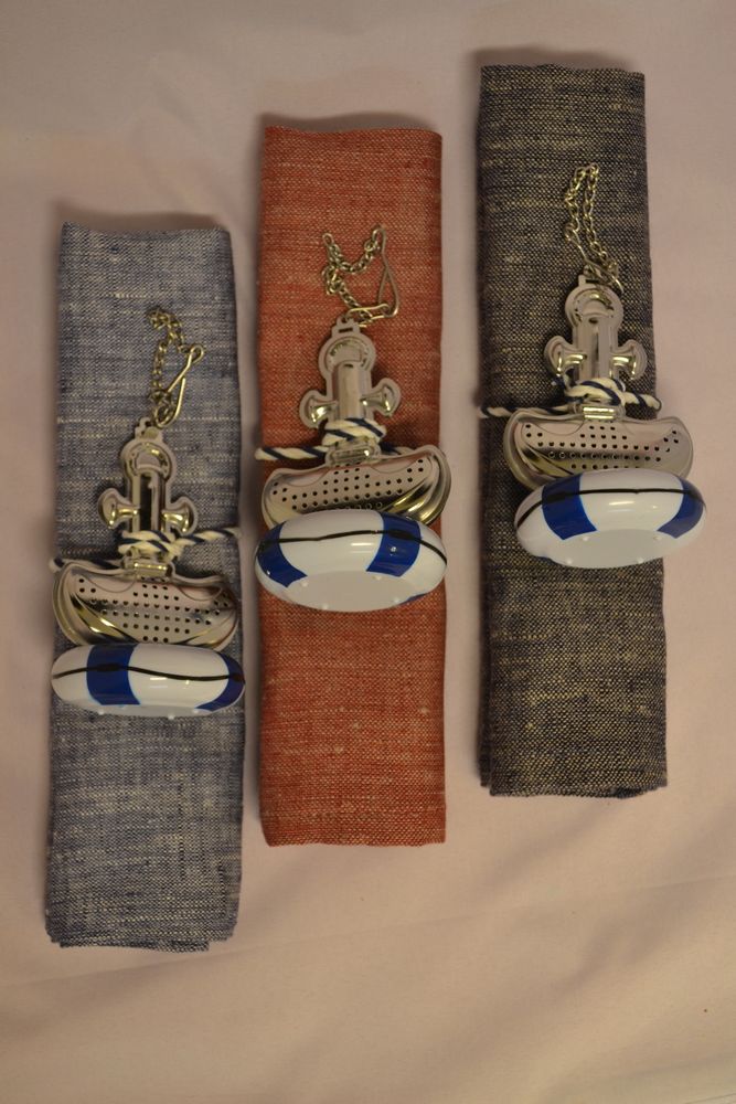 Kitchen utensils - Denim napkins with anchor tea infuser - VALERIA PRODUKTEN
