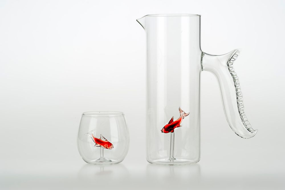 Carafes - Little Fish Jug and Glasses - CASARIALTO MILANO