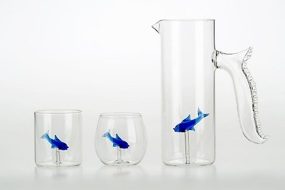 Carafes - Little Fish Jug and Glasses - CASARIALTO MILANO