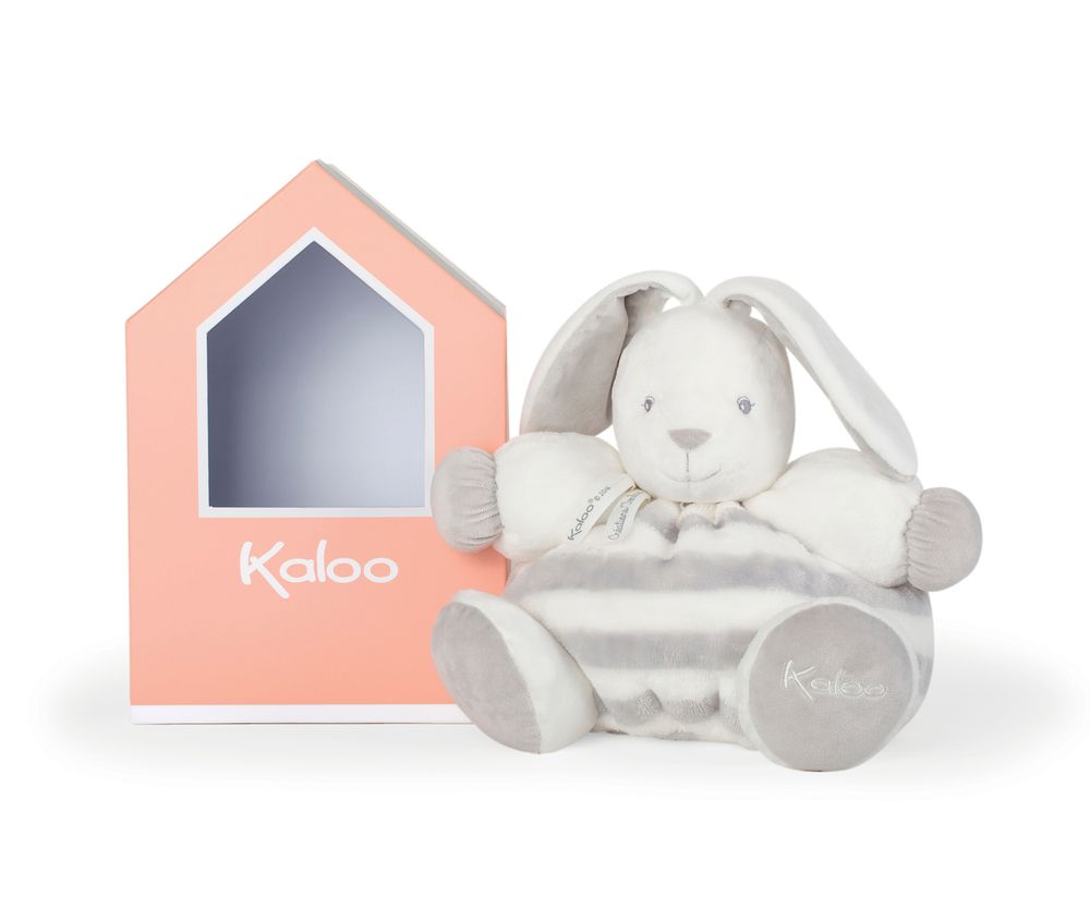 Soft toy - Chubby Rabbit Grey & Cream - KALOO