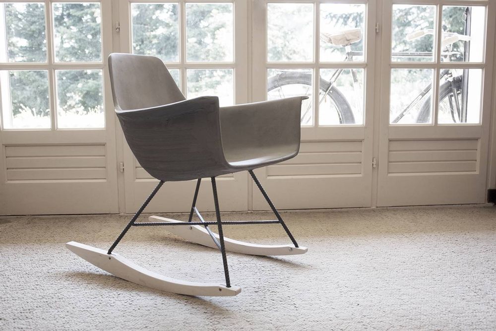 Fauteuils - hauteville - rocking chair en béton - LYON BÉTON