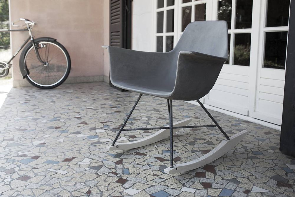 Fauteuils - hauteville - rocking chair en béton - LYON BÉTON