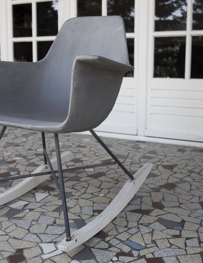 Fauteuils - hauteville - rocking chair en béton - LYON BÉTON