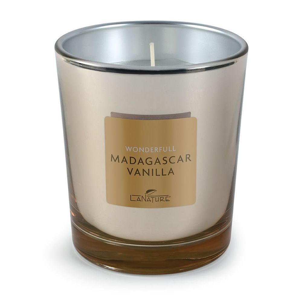 Bougies - Madagascar Vanilla, dans un verre de couleur rosé doré exclusif - LANATURE