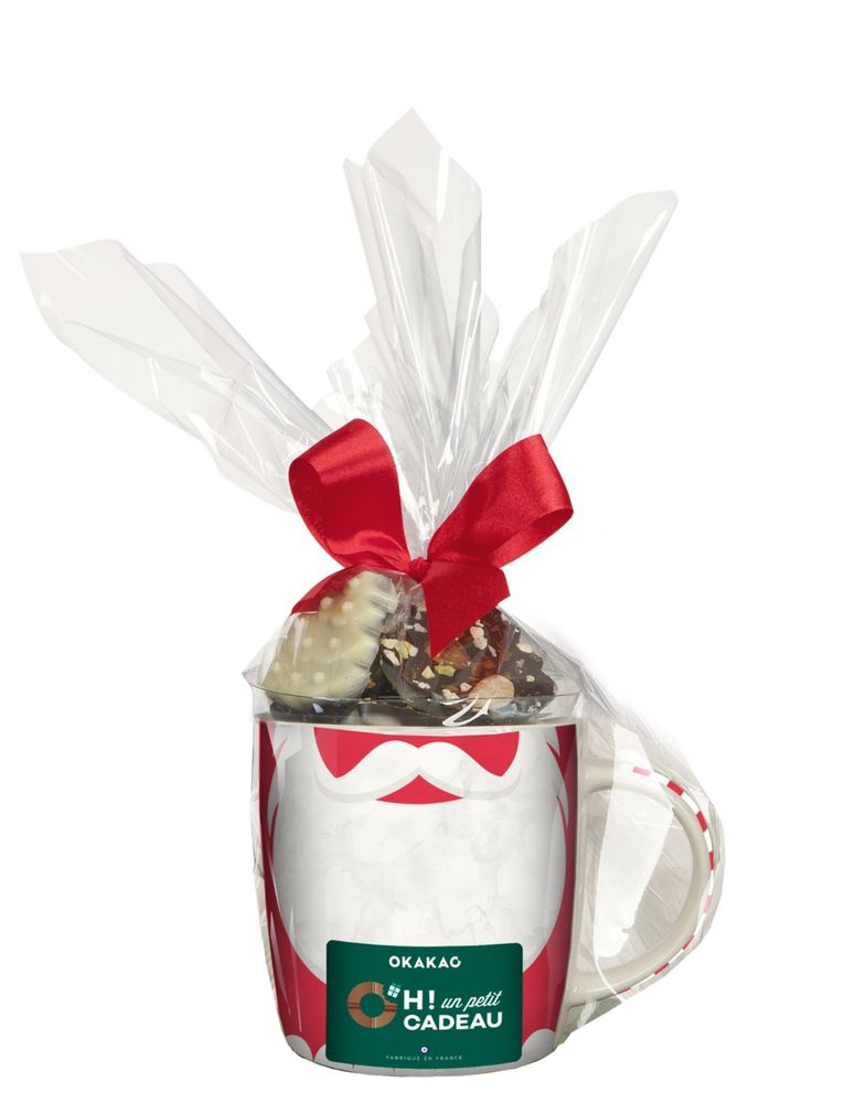Chocolate - Christmas Mugs filled with chocolate sweets - MONBANA - OKAKAO