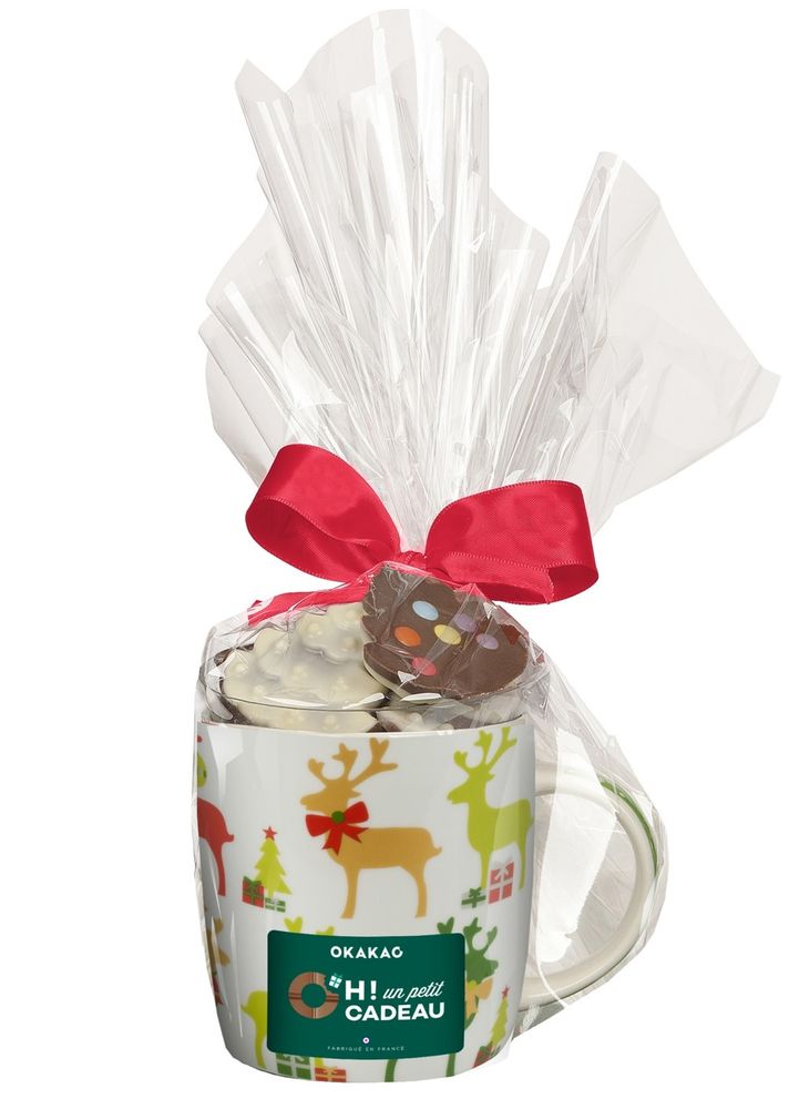 Chocolate - Christmas Mugs filled with chocolate sweets - MONBANA - OKAKAO