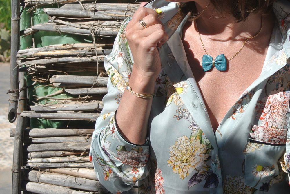 Jewelry - leather necklace - LITTLE MADAME