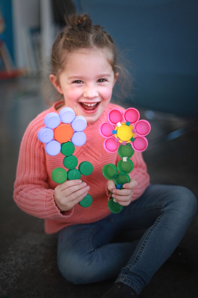 Loisirs créatifs pour enfant - boîte de 50 clips - Fleur - CLIP IT