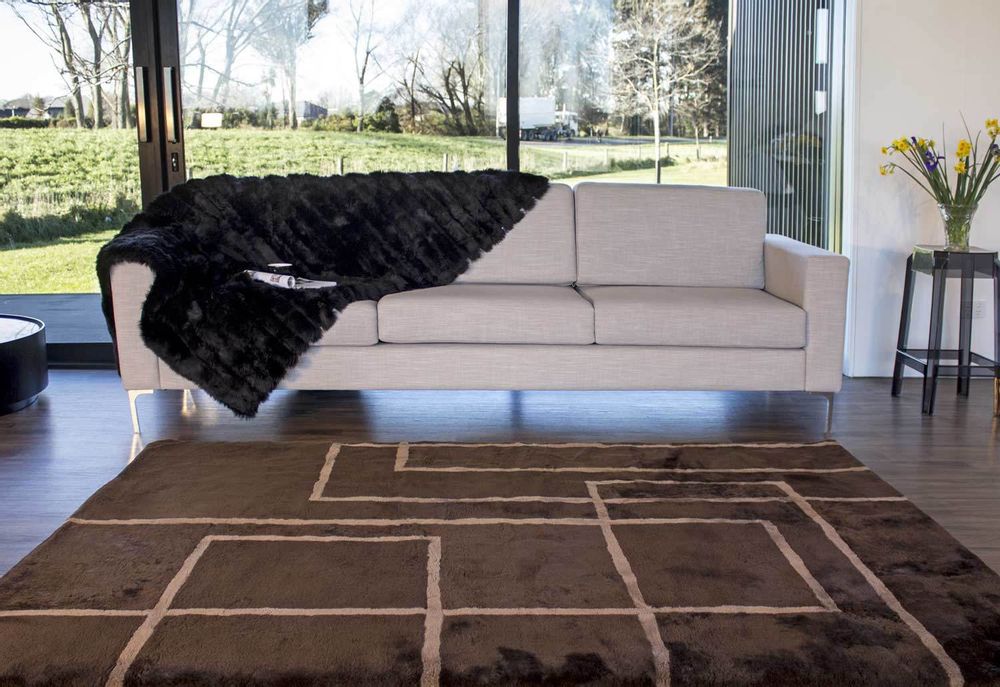 Tapis - Tapis de conception en laine courte - BOWRON SHEEPSKINS