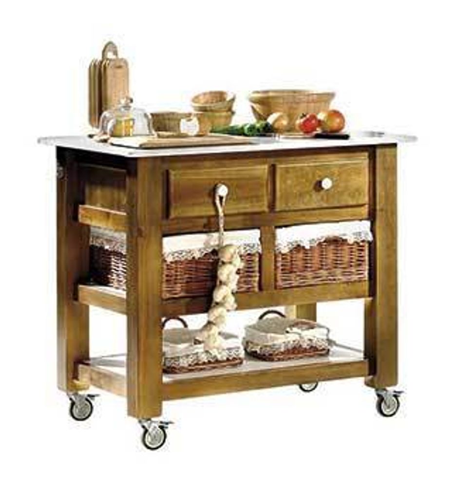 Robinets de cuisine - Table de cuisine avec roues mesure 100 x 0.70 cm - ART GAYDEL S.L.