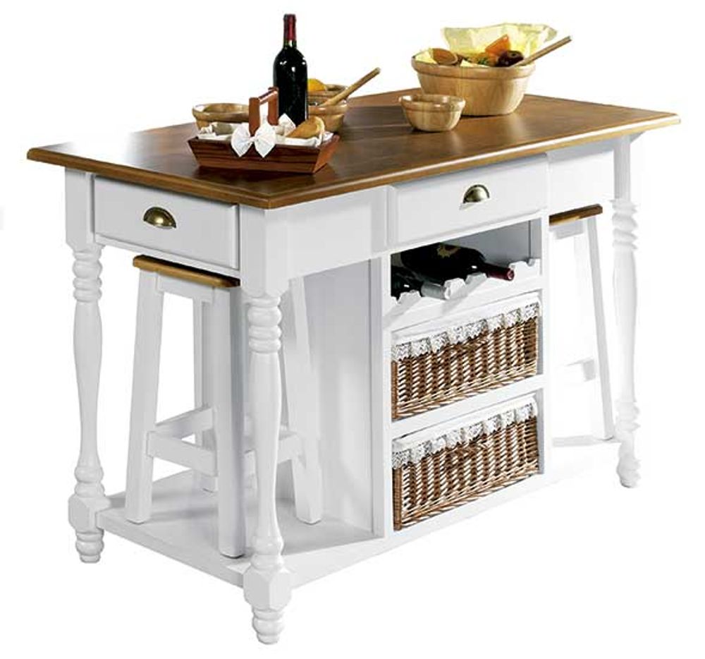 Robinets de cuisine - Table de cuisine avec roues mesure 100 x 0.70 cm - ART GAYDEL S.L.