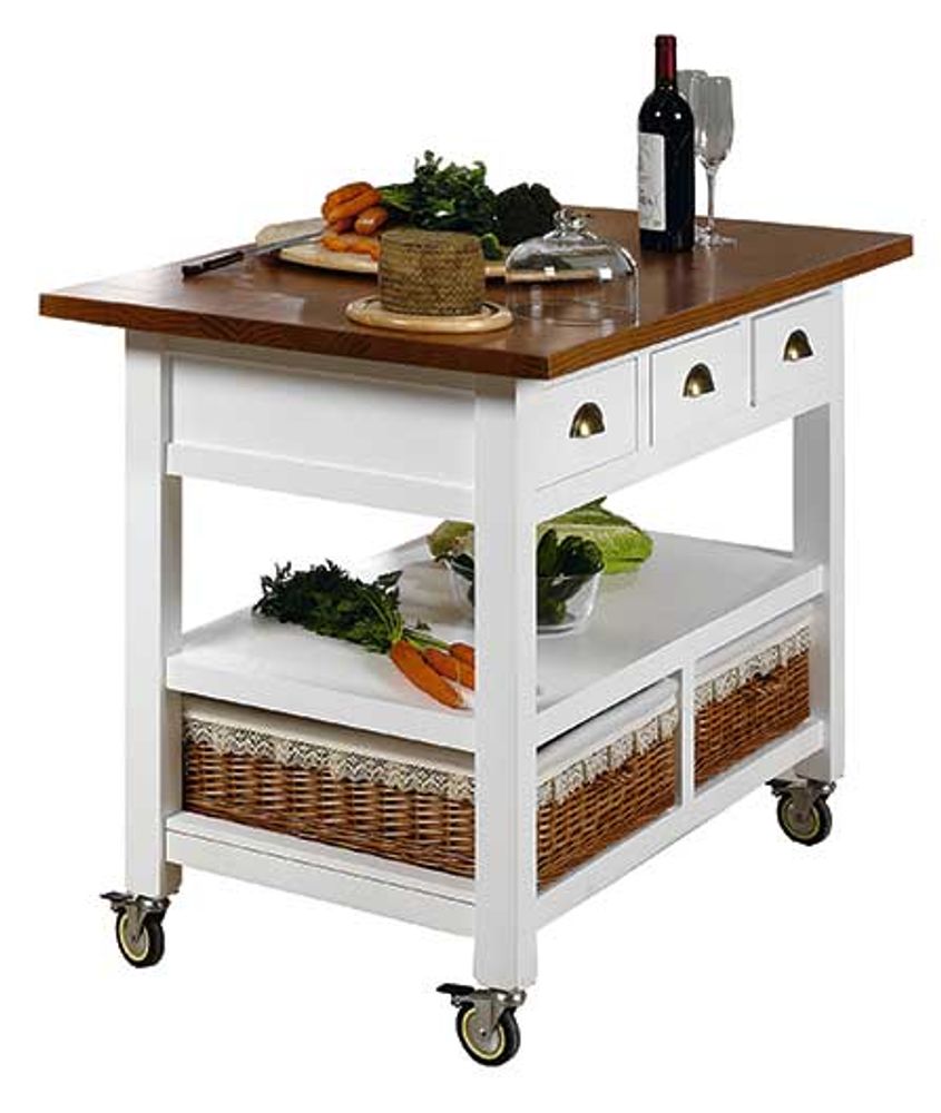 Robinets de cuisine - Table de cuisine avec roues mesure 100 x 0.70 cm - ART GAYDEL S.L.