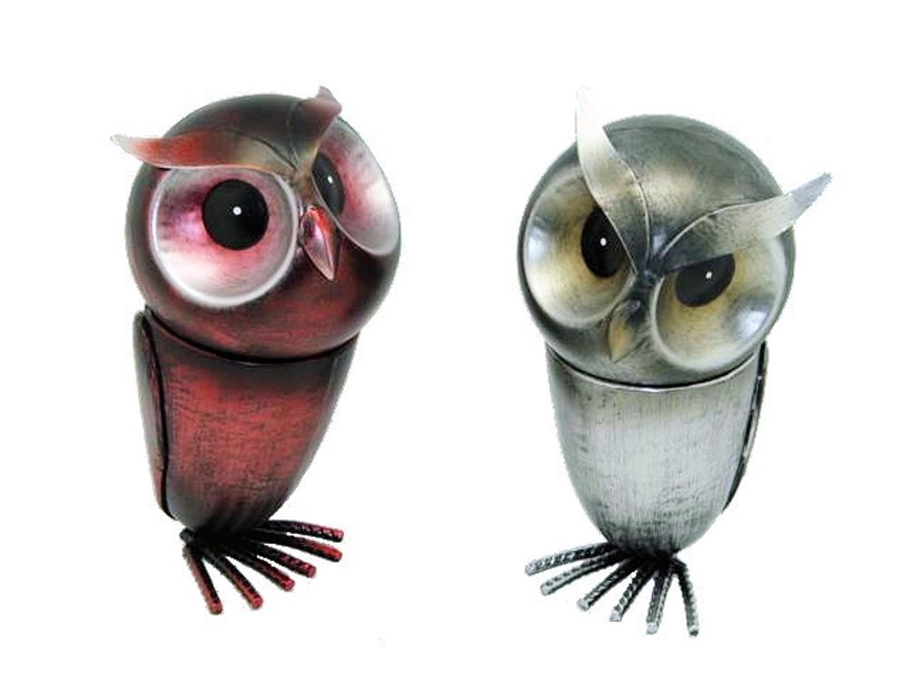 Decorative objects -  box métal owl  18x10x10 cm - COZIC