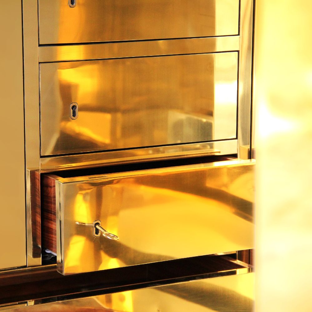 Unique pieces - MILLIONAIRE GOLD Luxury Safe - BOCA DO LOBO