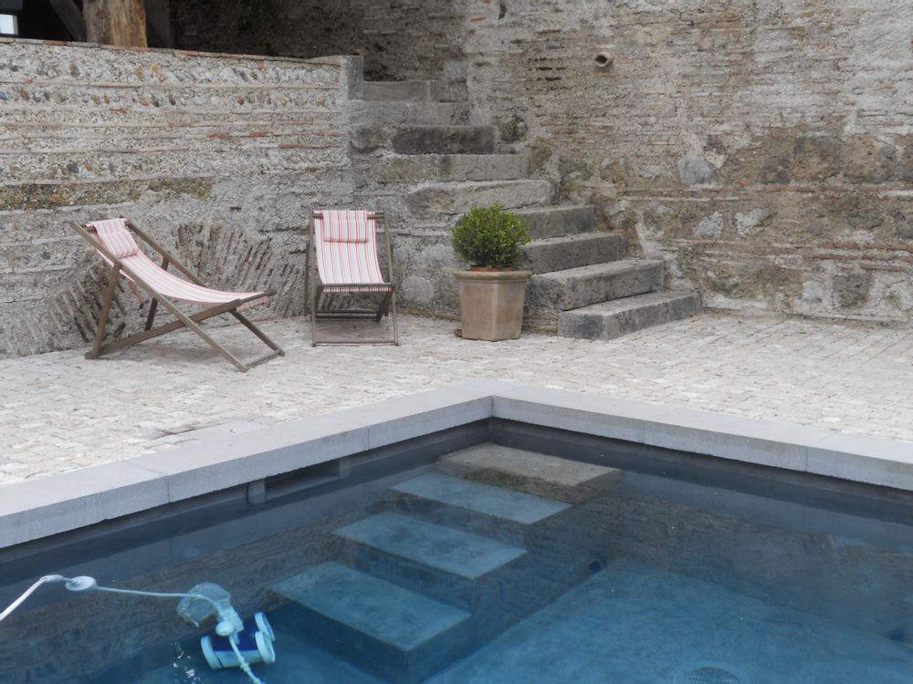 Piscines extérieures - Margelle de piscine en L - ROUVIERE COLLECTION