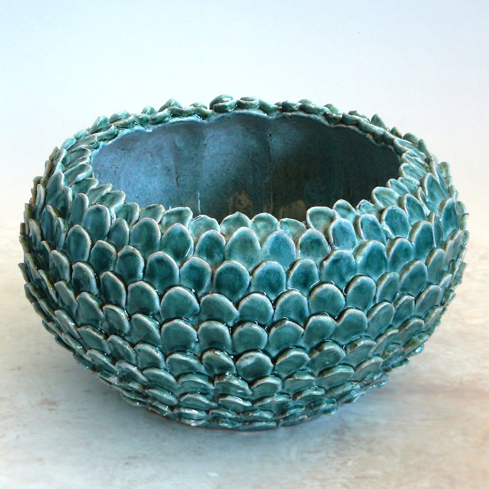 Ceramic - Scanalato scales centerpiece - CERAMICA ND DOLFI