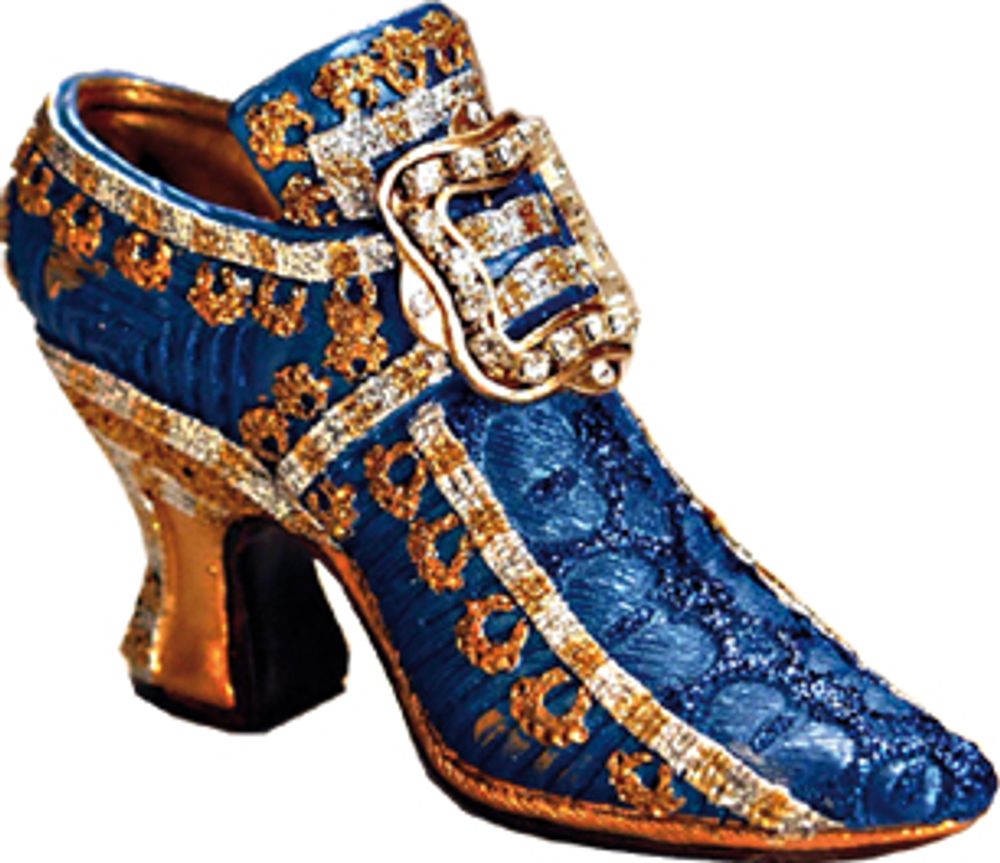 Sculptures, statuettes et miniatures - Chaussure historique 1675 bleue - AGB PARIS