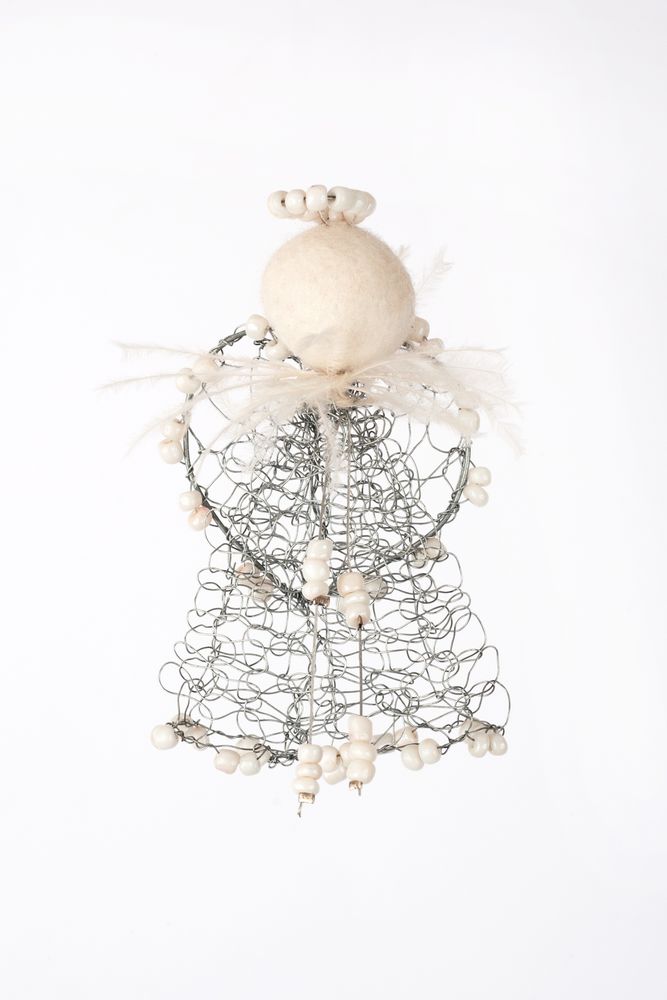 Christmas garlands and baubles - HAND CROCHETED WIRE ANGELS - MAHATSARA