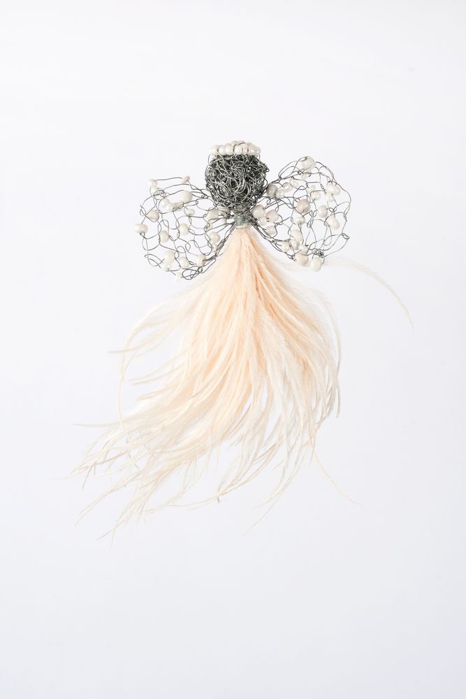 Christmas garlands and baubles - HAND CROCHETED WIRE ANGELS - MAHATSARA
