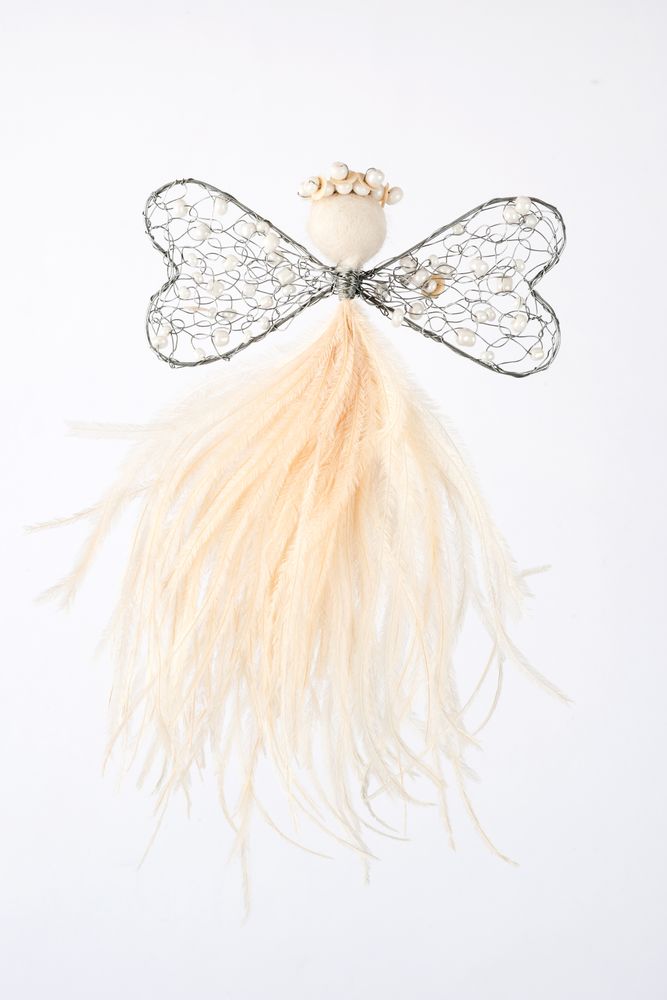 Christmas garlands and baubles - HAND CROCHETED WIRE ANGELS - MAHATSARA